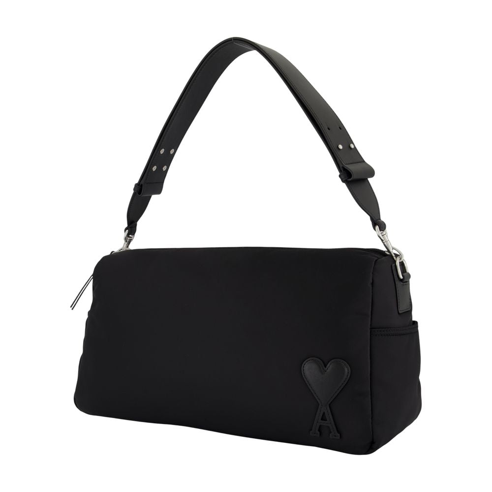 Marcel Large Schultertasche - AMI Paris - Nylon - Schwarz