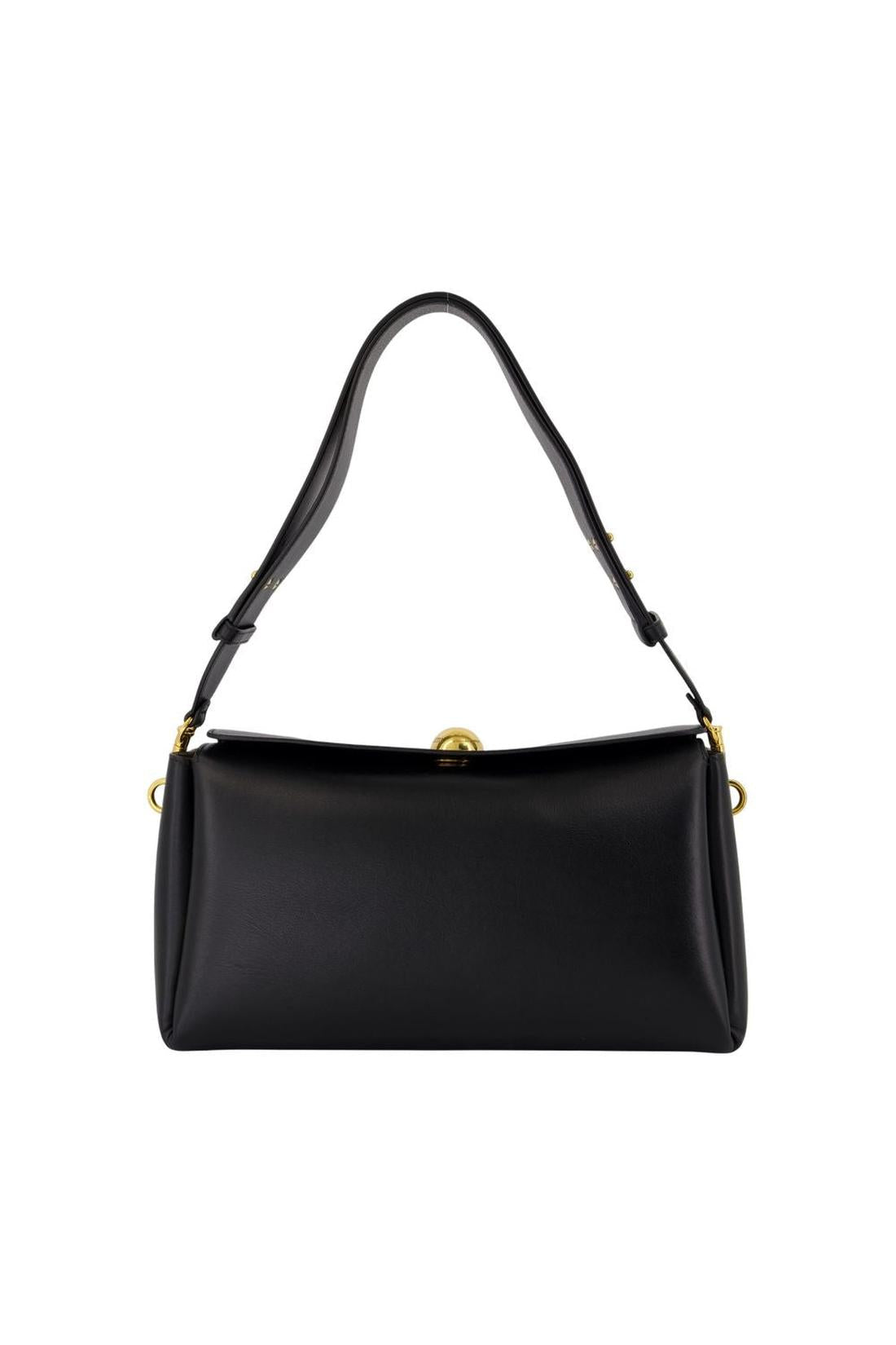 Karussell-Schultertasche Medium - AMI Paris - Leder - Schwarz-Taschen-Ami Paris-One size-black-ARCHIVIST