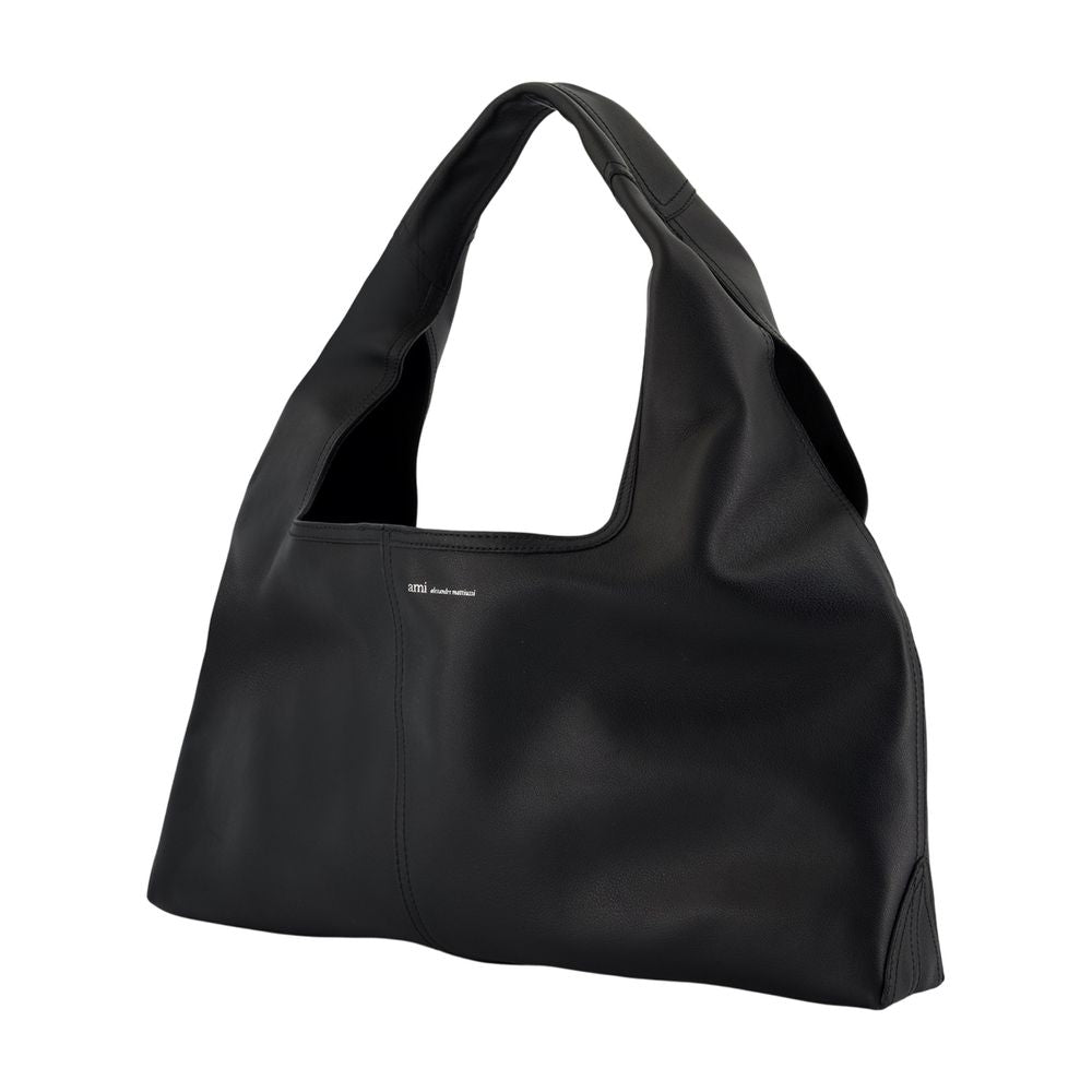 Etienne Schultertasche - AMI Paris - Leder - Schwarz