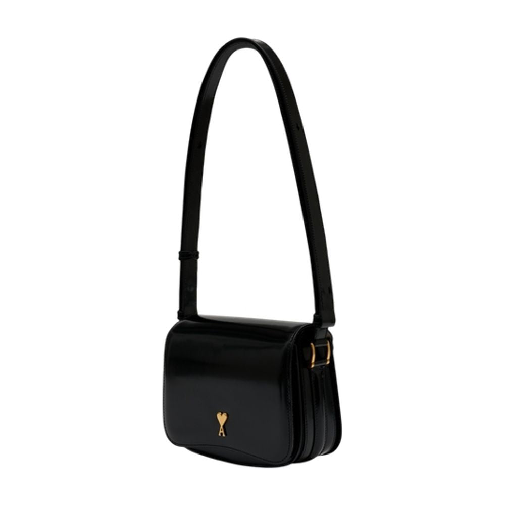 Schultertasche Paris Paris - AMI Paris - Leder - Schwarz
