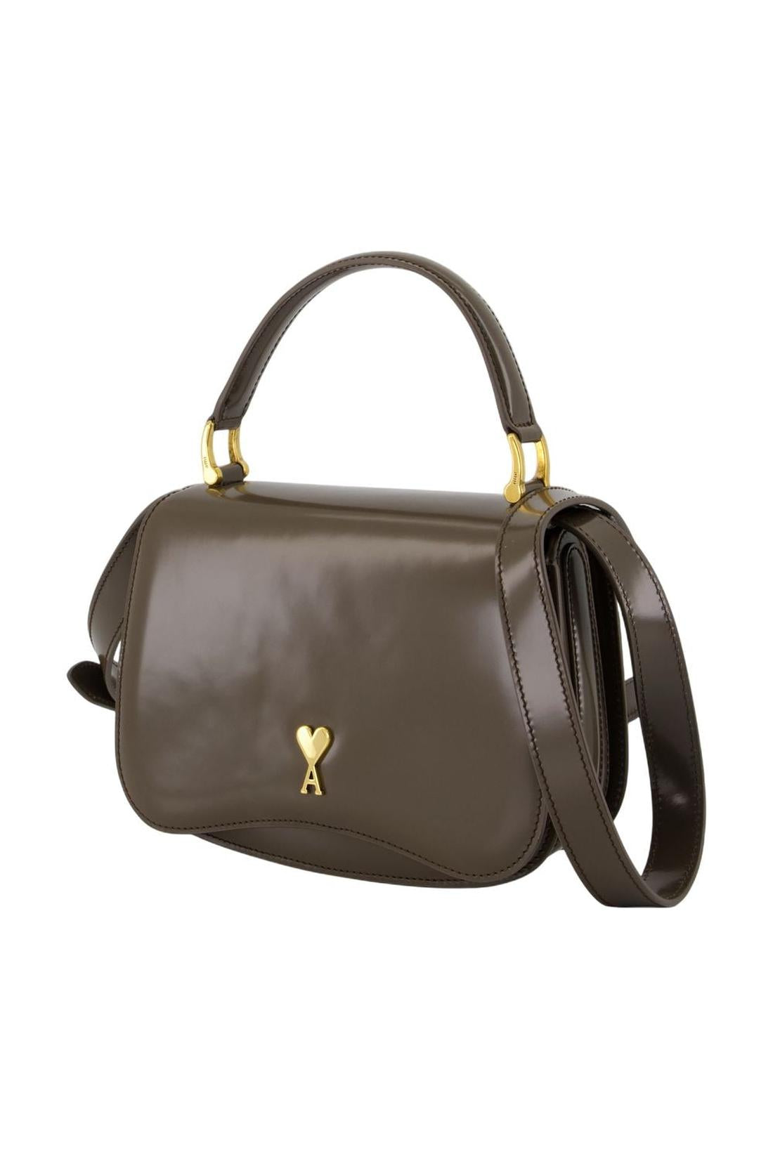 Ami Paris-Handtasche Paris Paris - AMI Paris - Leder - Khaki-Taschen-Black-Deal-Outlet-by-ARCHIVIST