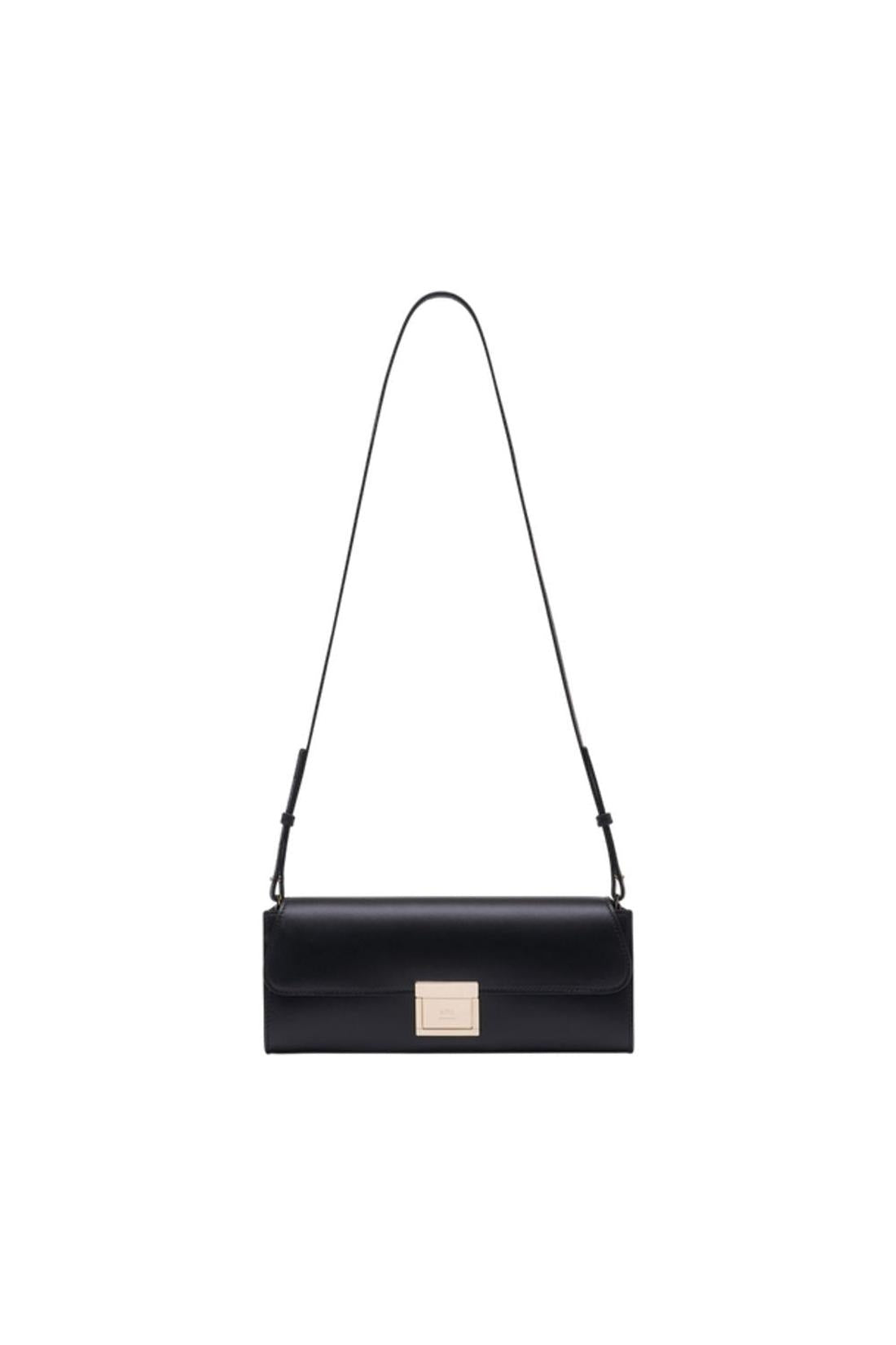 Ami Paris-Mimi Schultertasche - AMI Paris - Leder - Schwarz-Taschen-Black-Deal-Outlet-by-ARCHIVIST
