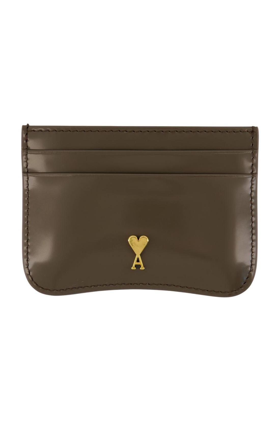 Ami Paris-Kartenhalter Paris Paris - AMI Paris - Leder - Khaki-Outdoor-Black-Deal-Outlet-by-ARCHIVIST