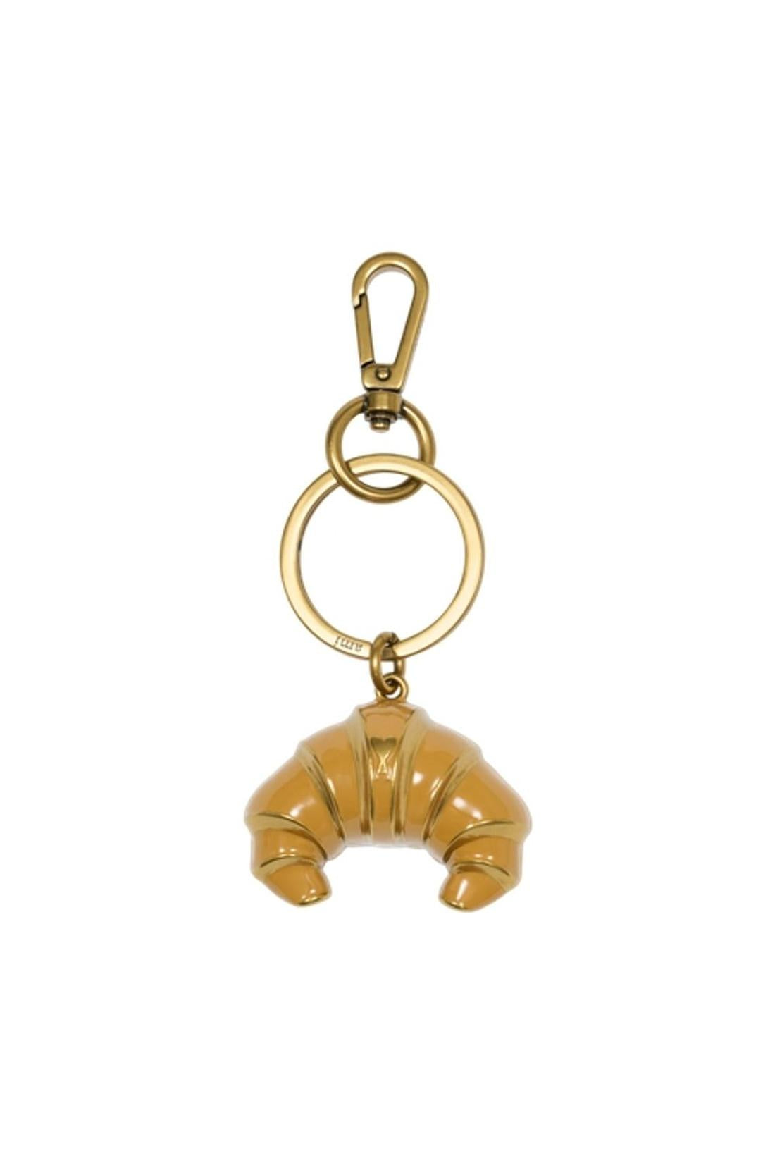 Schlüsselanhänger Ami De Coeur Croissant - AMI Paris - Metall - Beige-Outdoor-Ami Paris-OUTLET-One size-beige-ARCHIVIST-ARCHIVE-SALE