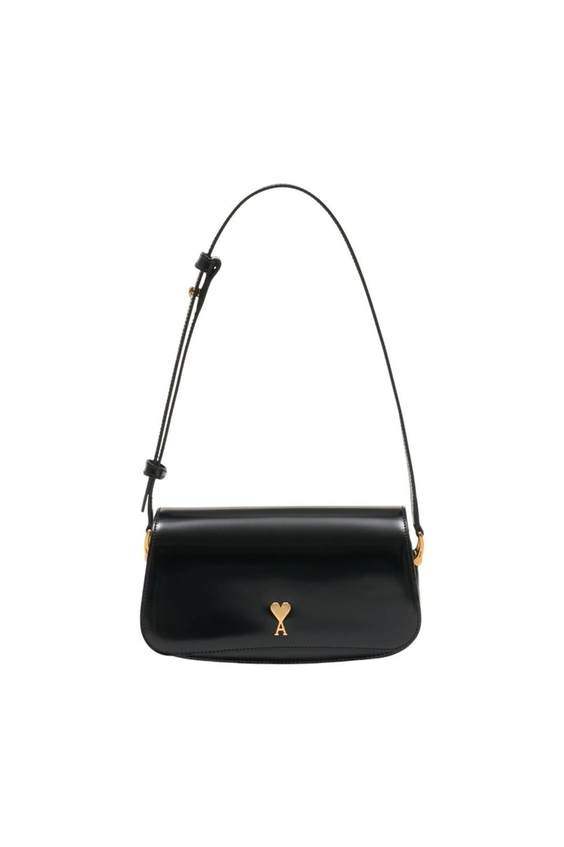 Schultertasche Paris Paris - AMI Paris - Leder - Schwarz