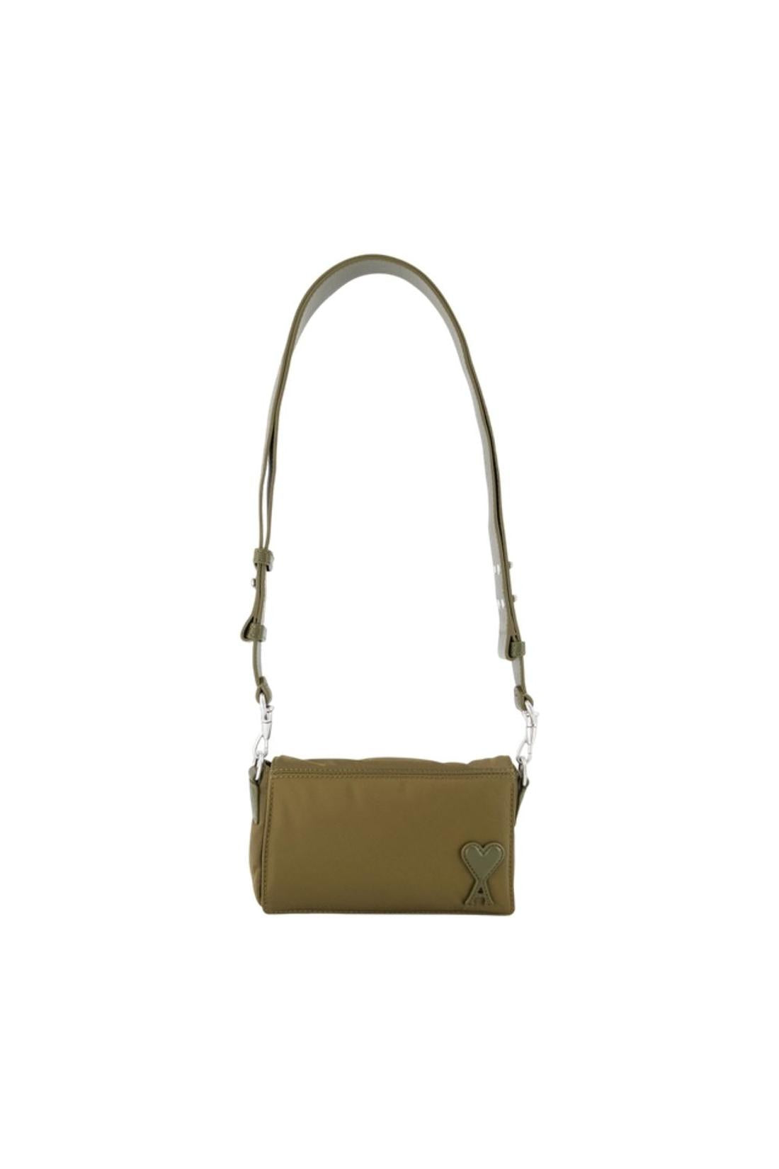 Marcel Lunch Box Schultertasche - AMI Paris - Nylon - Braun