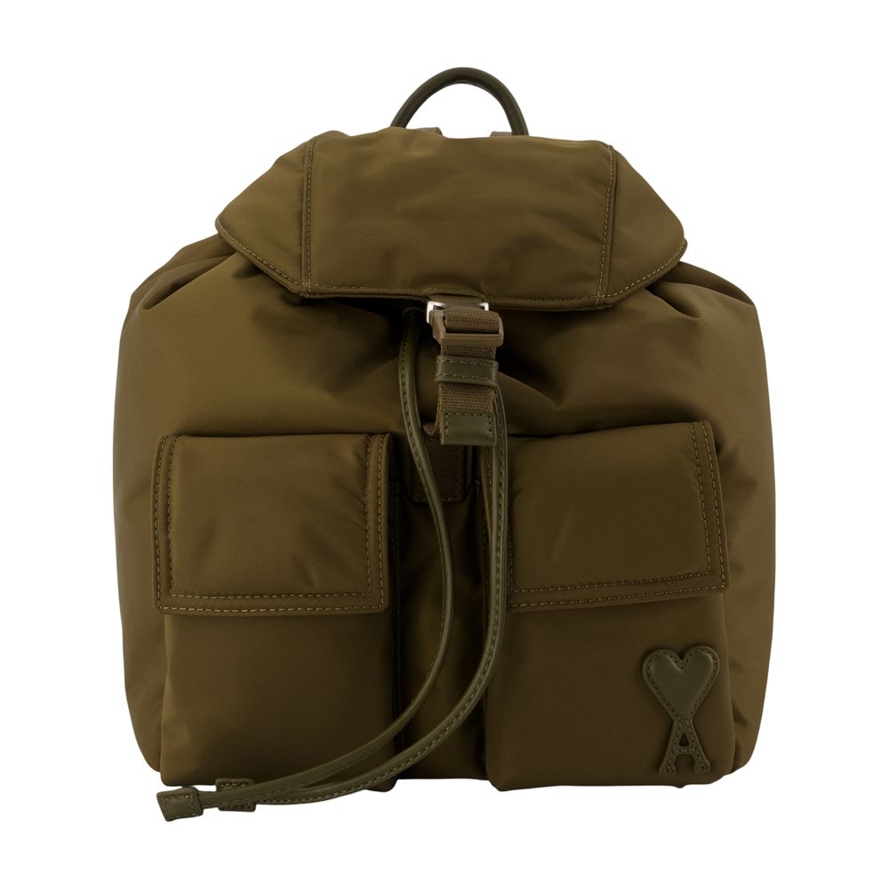 Rucksack „Small Marcel“ – AMI Paris – Nylon – Khaki