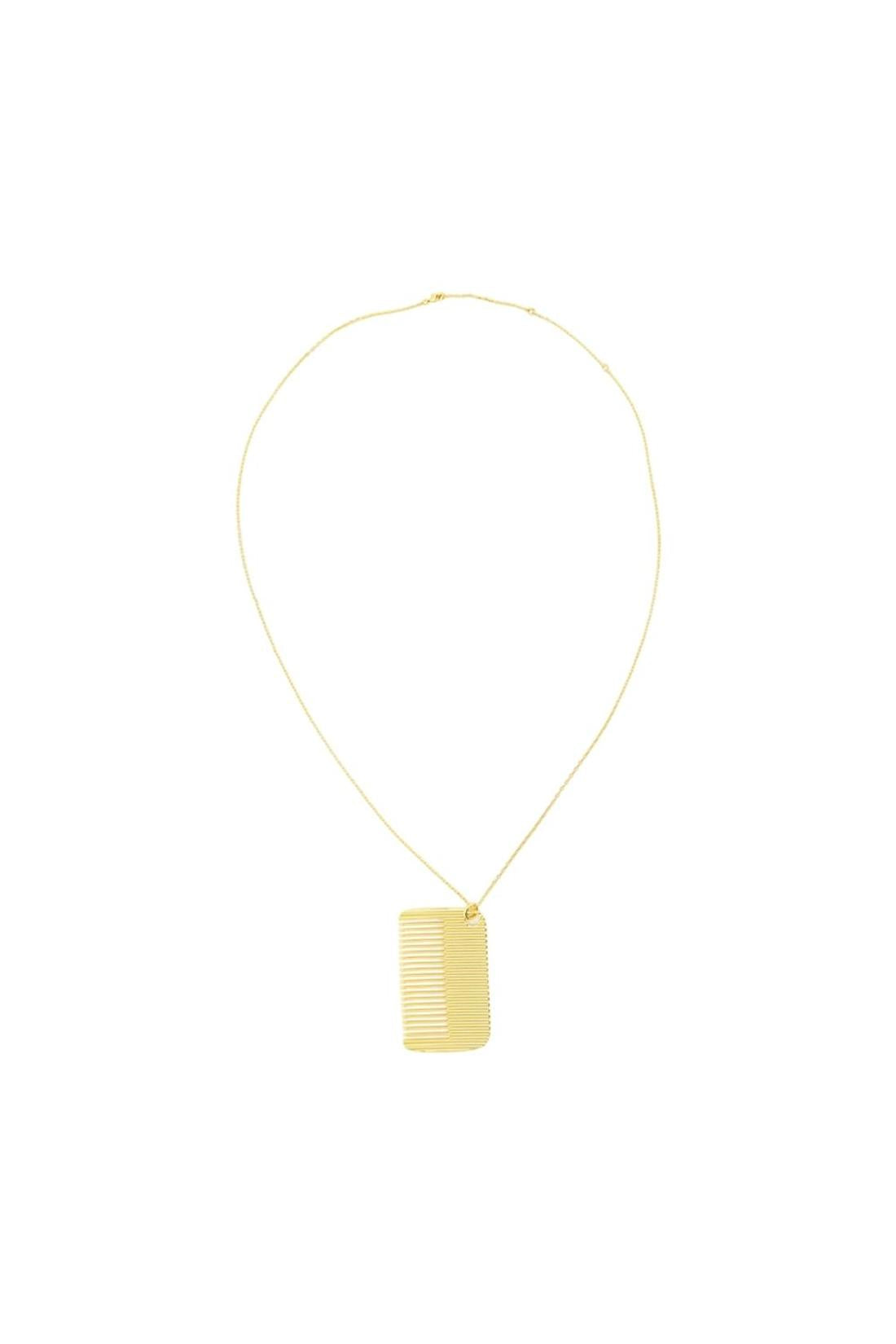 Halskette Comb With Chain - AMI Paris - Metall - Vergoldet