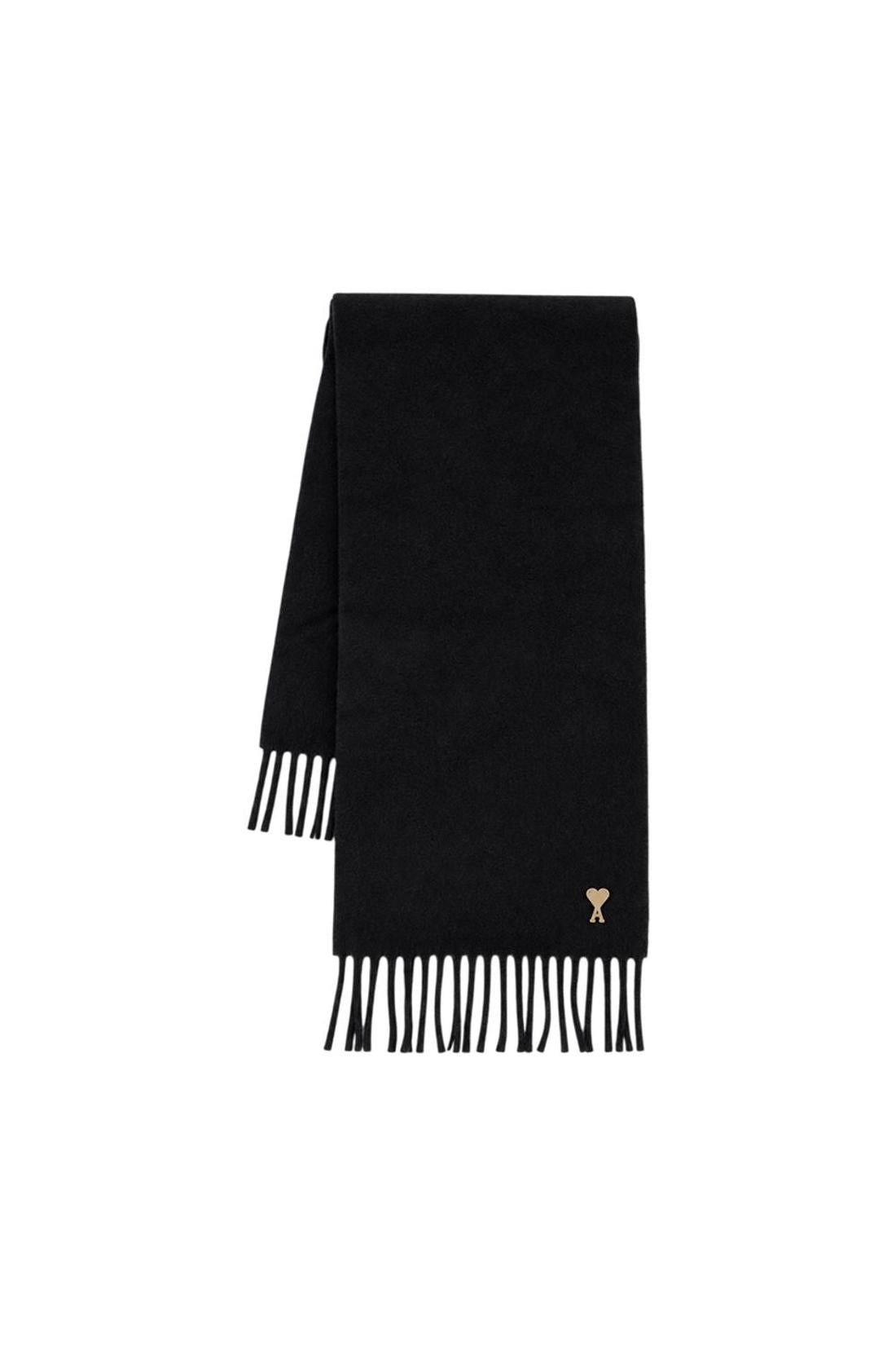Herzfreund Patch-Schal - AMI Paris - Wolle - Schwarz