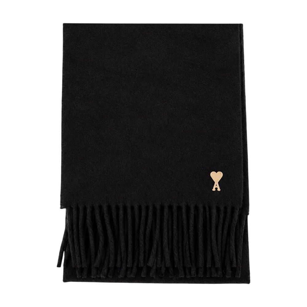 Herzfreund Patch-Schal - AMI Paris - Wolle - Schwarz