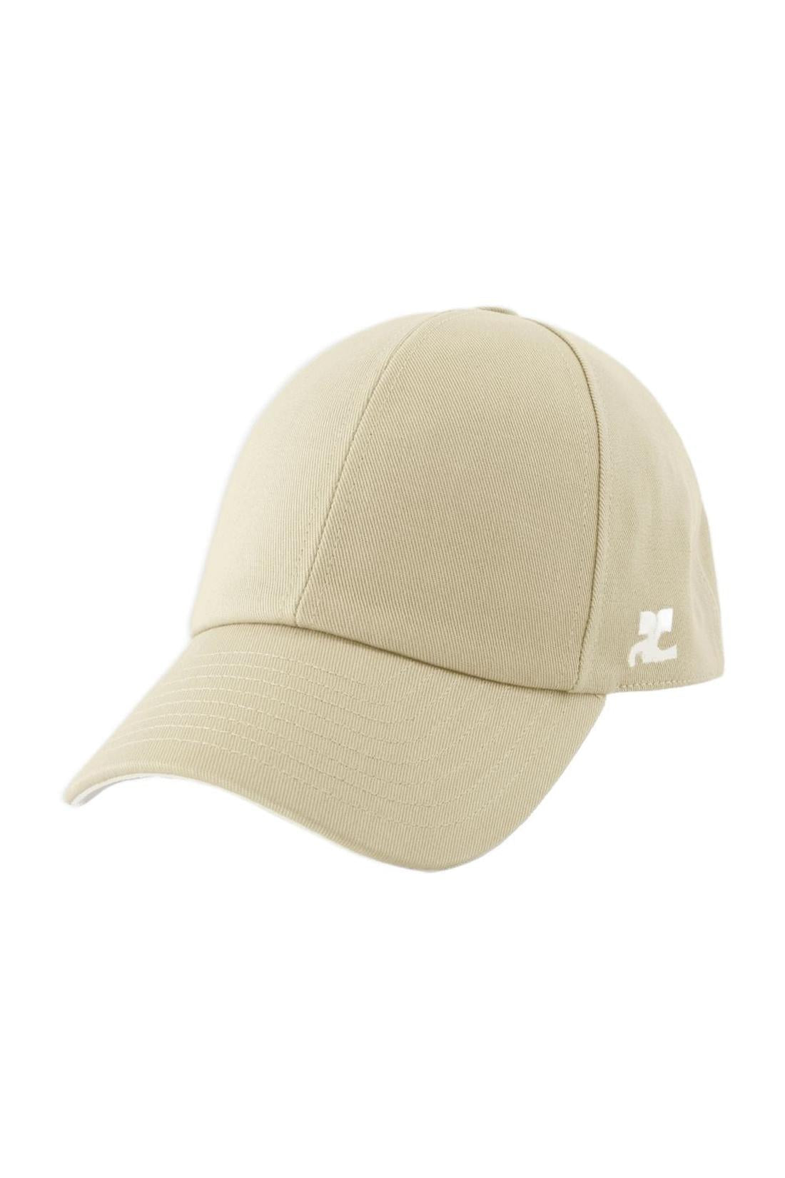 Courreges-Signature Cap - Courreges - Baumwolle - Beige-Outdoor-Black-Deal-Outlet-by-ARCHIVIST