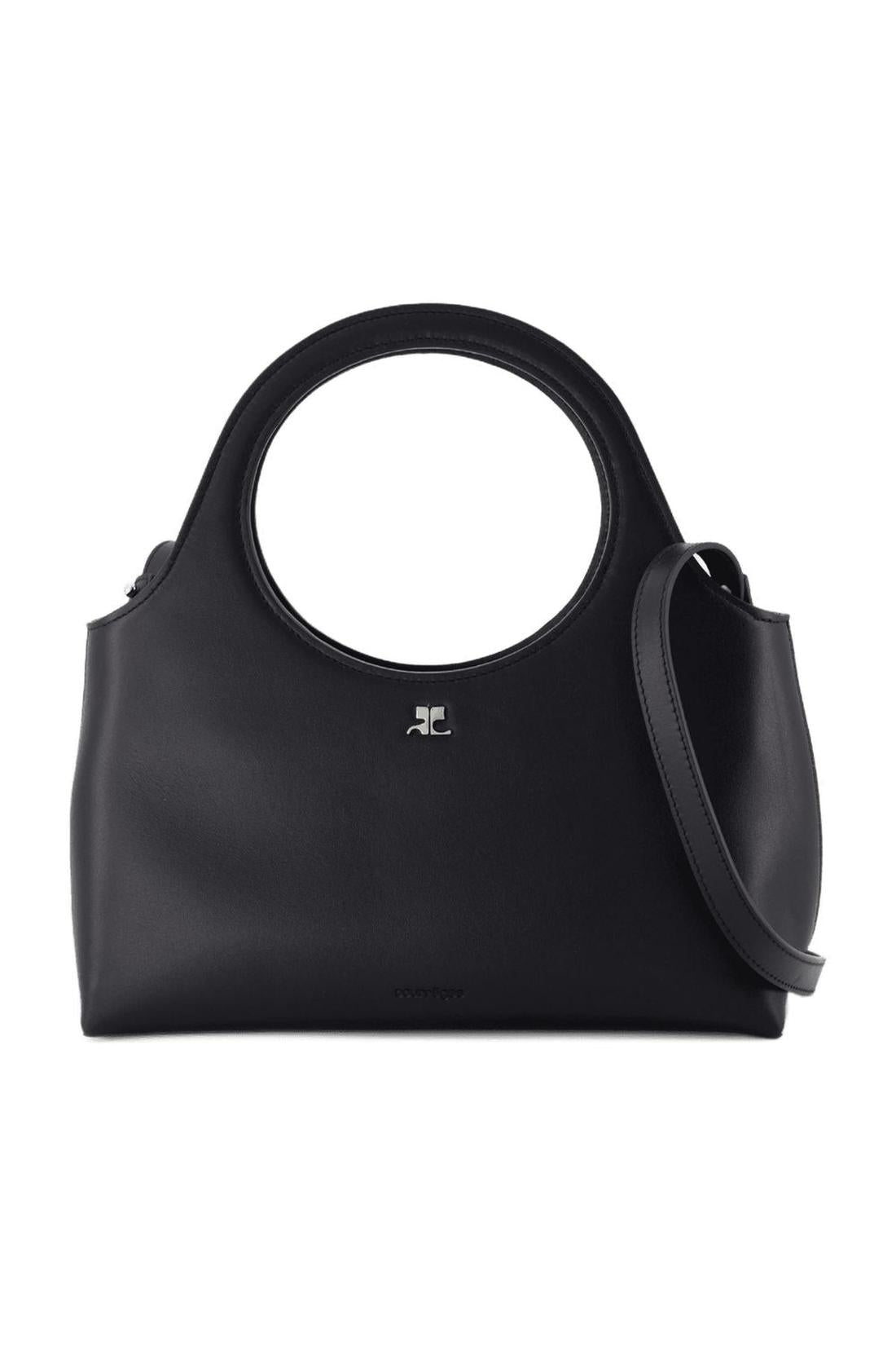 Courreges-Holy Day Schultertasche - Courreges - Leder - Schwarz-Taschen-Black-Deal-Outlet-by-ARCHIVIST