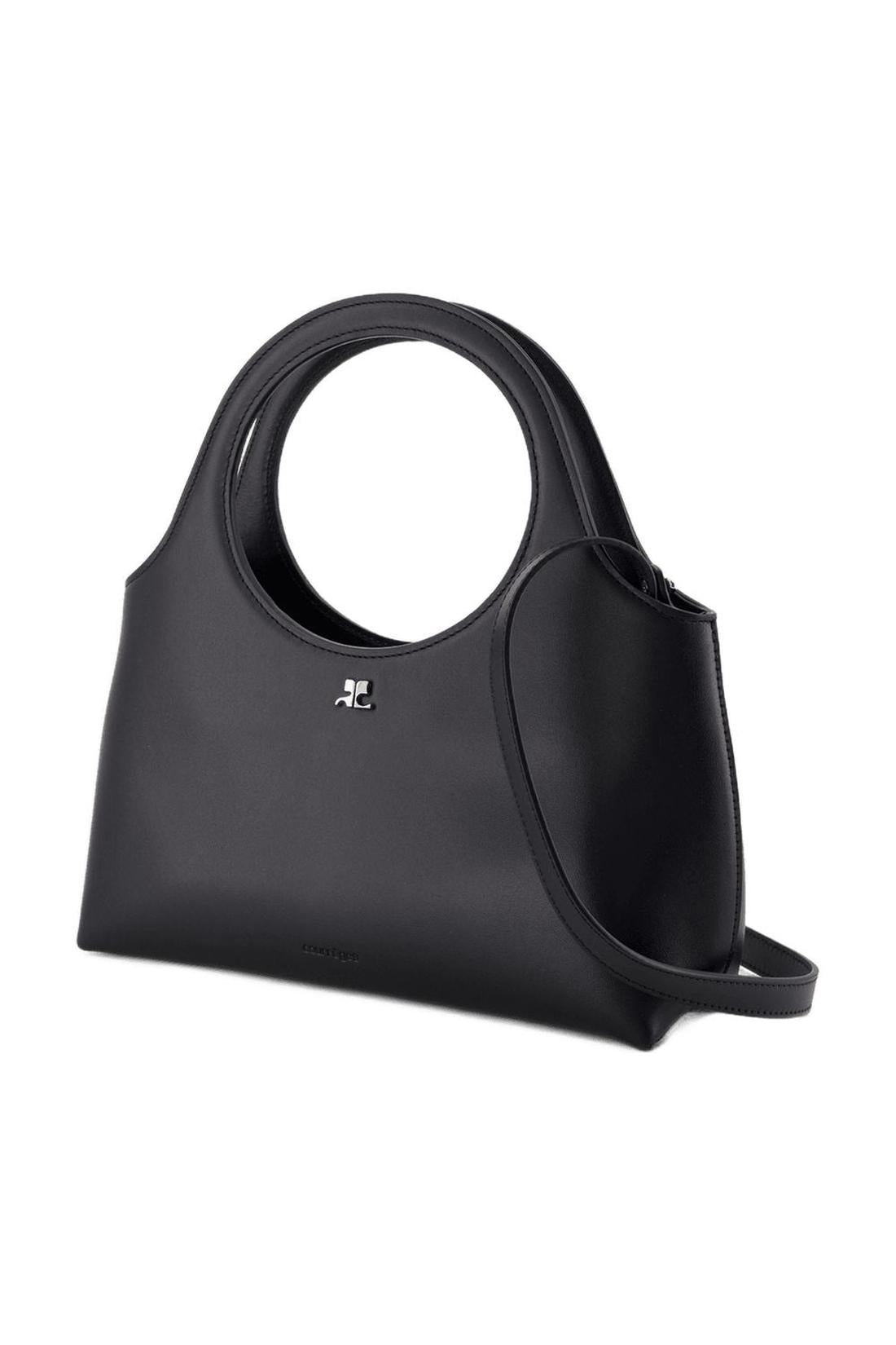 Courreges-Holy Day Schultertasche - Courreges - Leder - Schwarz-Taschen-Black-Deal-Outlet-by-ARCHIVIST
