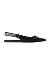 Courreges-Sling Back Racer Vinyl - Courreges - Leder - Schwarz-schuhe / flache-schuhe-Black-Deal-Outlet-by-ARCHIVIST