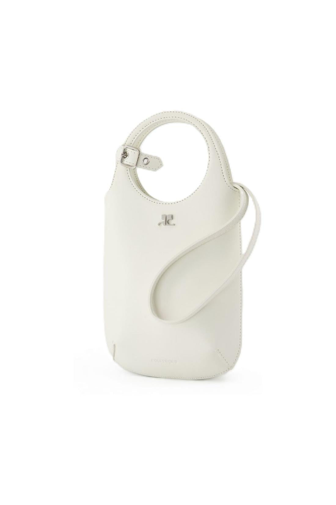 Courreges-Slim Holy Handtasche - Courreges - Leder - Weiß-Taschen-Black-Deal-Outlet-by-ARCHIVIST