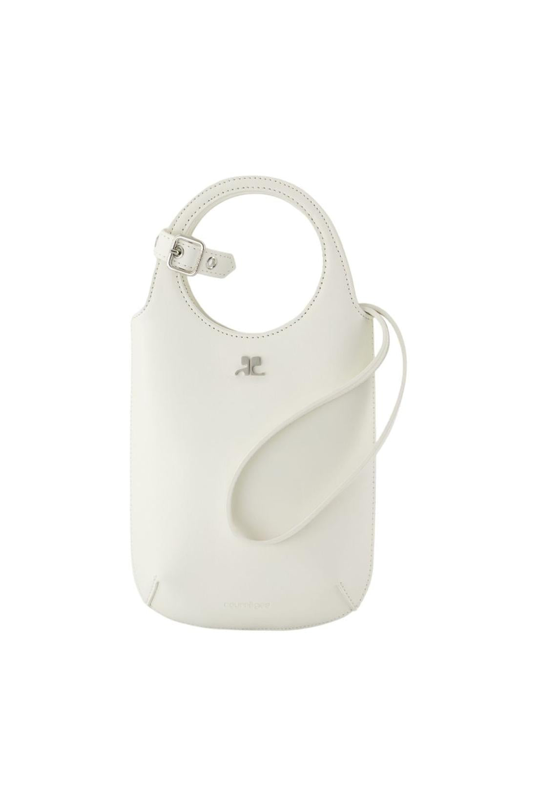 Courreges-Slim Holy Handtasche - Courreges - Leder - Weiß-Taschen-Black-Deal-Outlet-by-ARCHIVIST