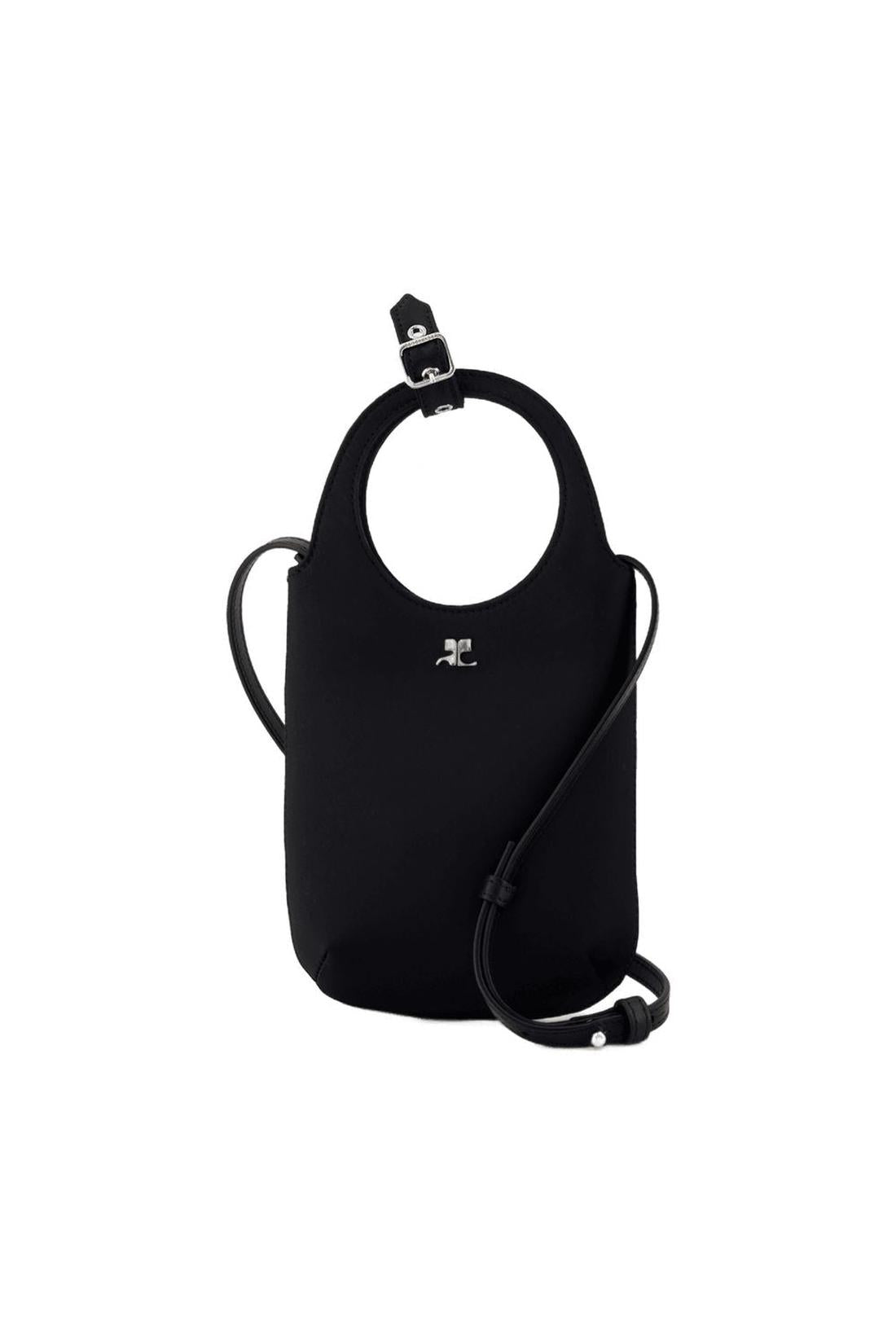 Courreges-Slim Holy Handtasche - Courreges - Satin - Schwarz-Taschen-Black-Deal-Outlet-by-ARCHIVIST