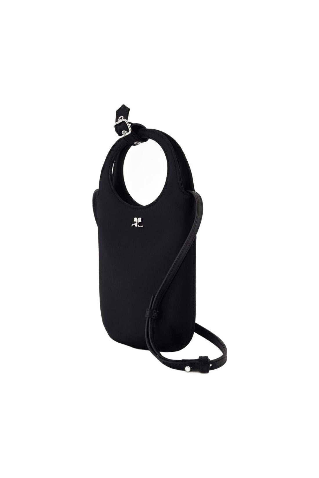 Courreges-Slim Holy Handtasche - Courreges - Satin - Schwarz-Taschen-Black-Deal-Outlet-by-ARCHIVIST