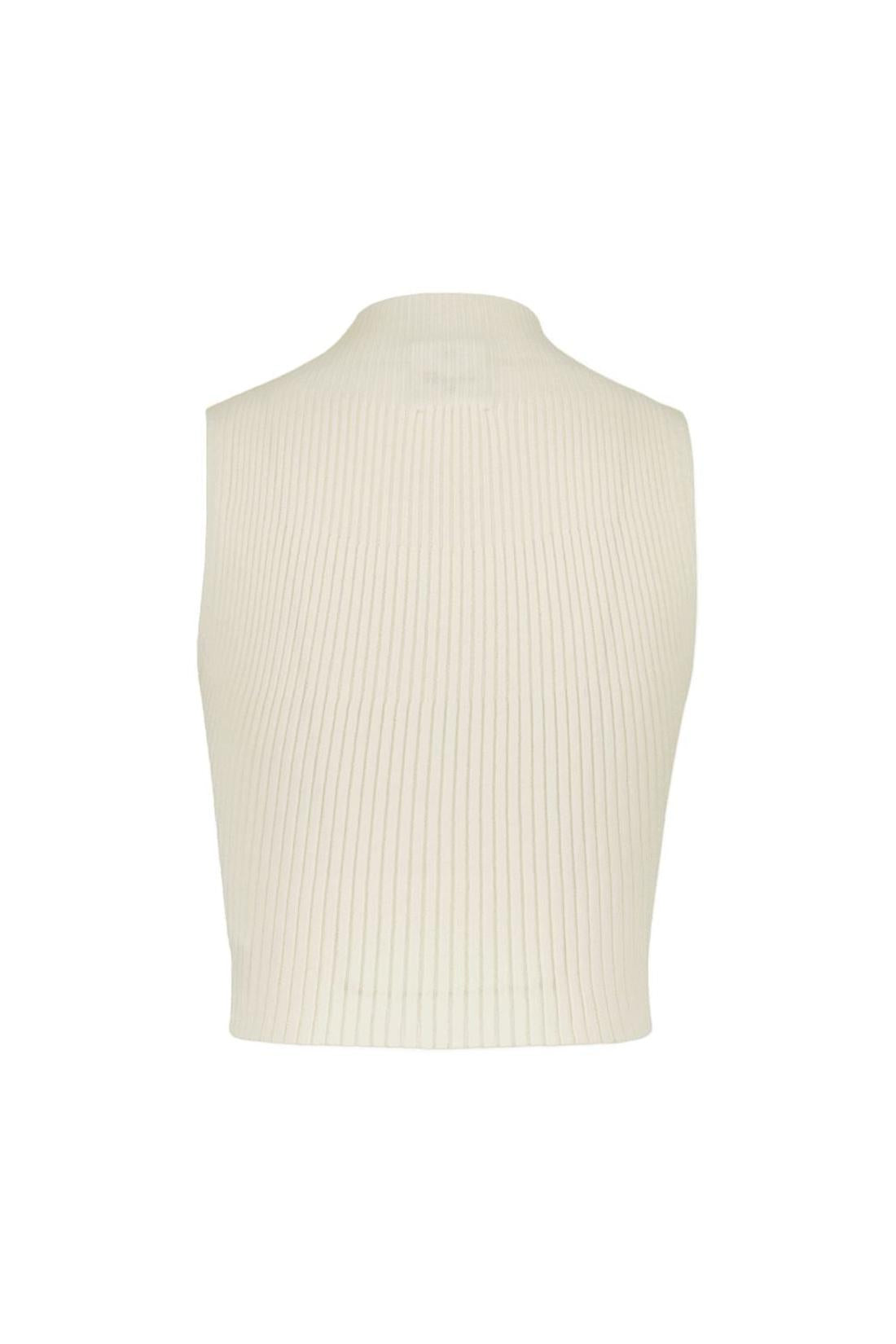 Courreges-Mockneck T-Shirt - Courreges - Baumwolle - Weiß-Shirts-Black-Deal-Outlet-by-ARCHIVIST