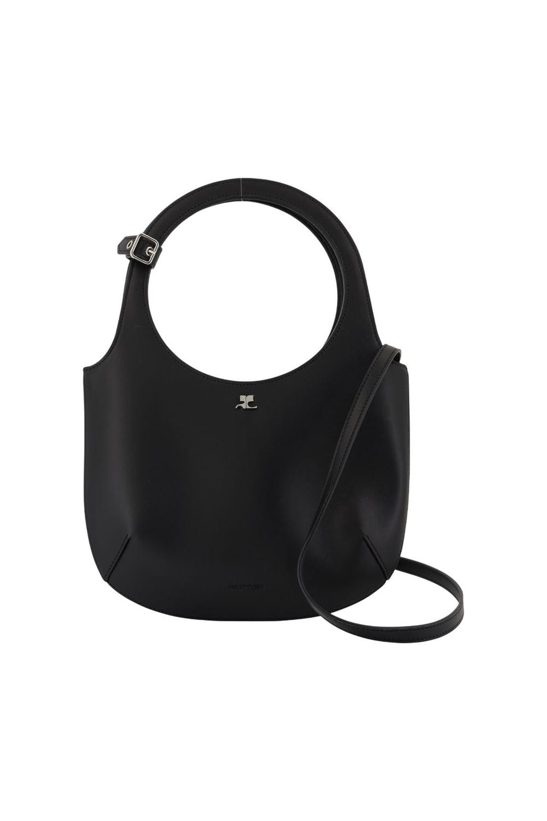 Courreges-Holy Handtasche - Courreges - Leder - Schwarz-Taschen-Black-Deal-Outlet-by-ARCHIVIST