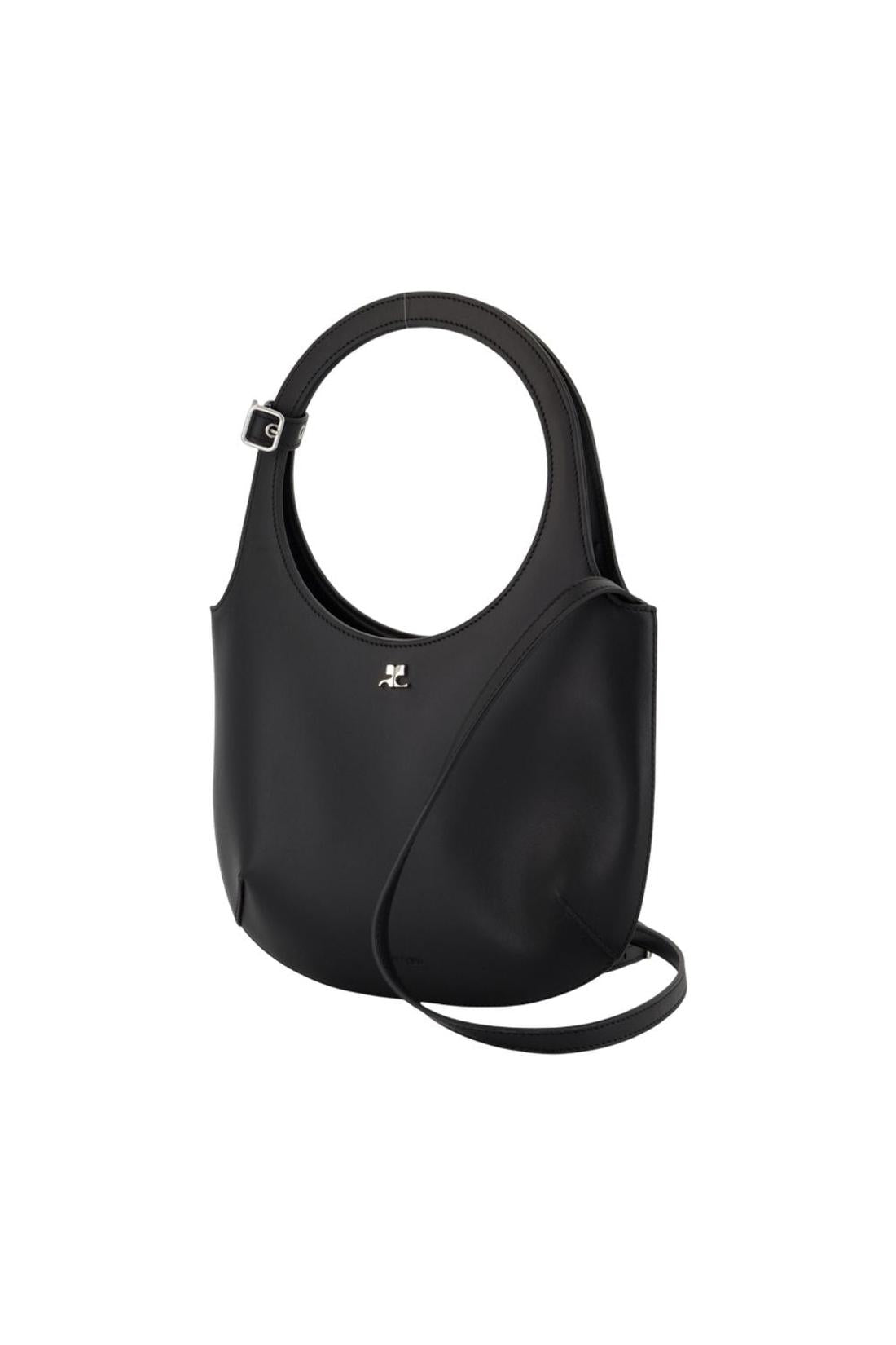 Courreges-Holy Handtasche - Courreges - Leder - Schwarz-Taschen-Black-Deal-Outlet-by-ARCHIVIST