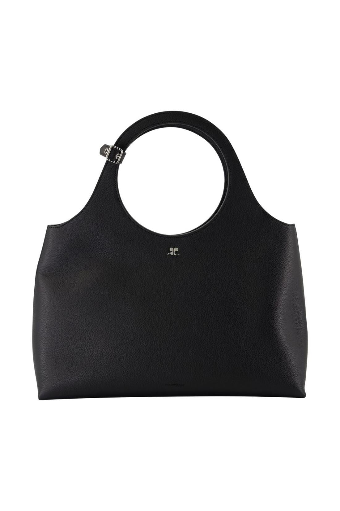 Courreges-Holy Day Large Schultertasche - Courreges - Leder - Schwarz-Taschen-Black-Deal-Outlet-by-ARCHIVIST