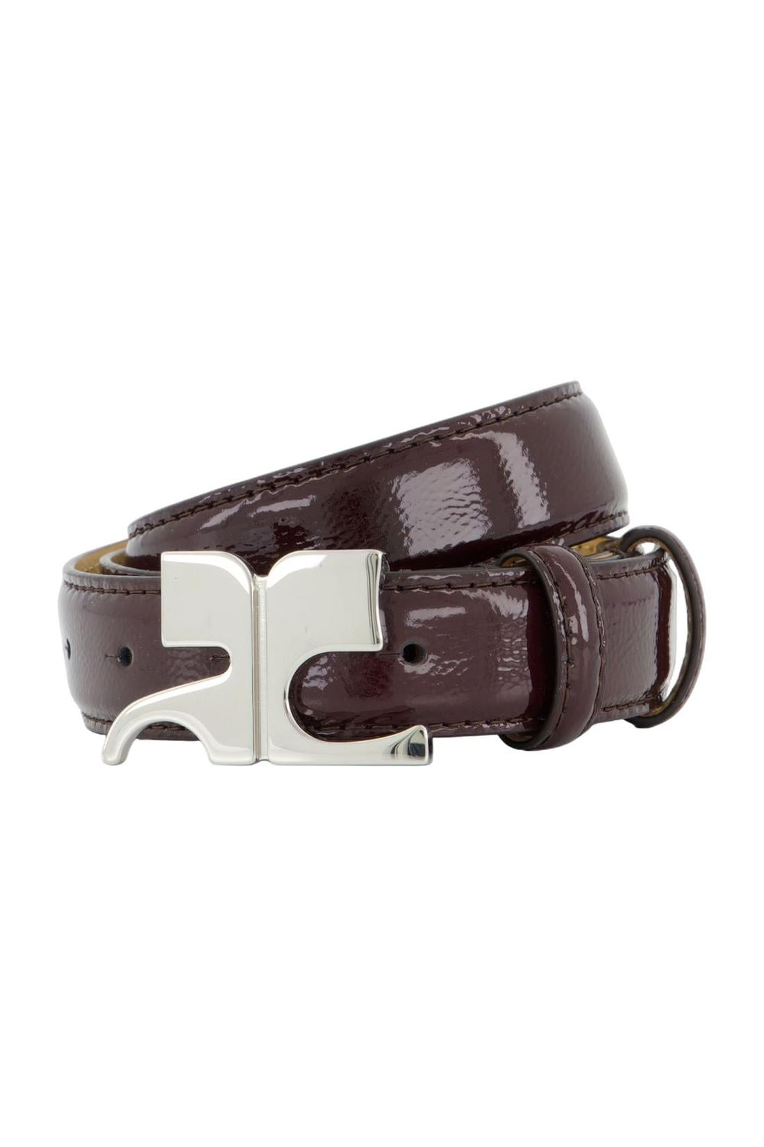 Courreges-Ac Gürtel - Courreges - Leder - Bordeaux-Outdoor-Black-Deal-Outlet-by-ARCHIVIST