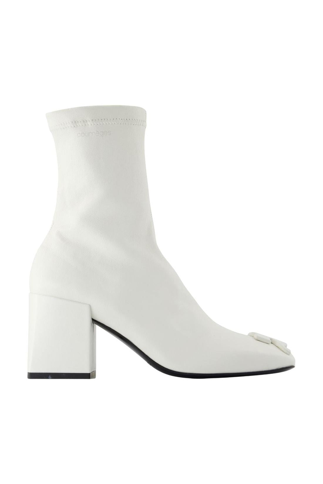 Courreges-Stiefeletten Reedition - Courreges - Leder - Weiß-Stiefel & Stiefeletten-Black-Deal-Outlet-by-ARCHIVIST