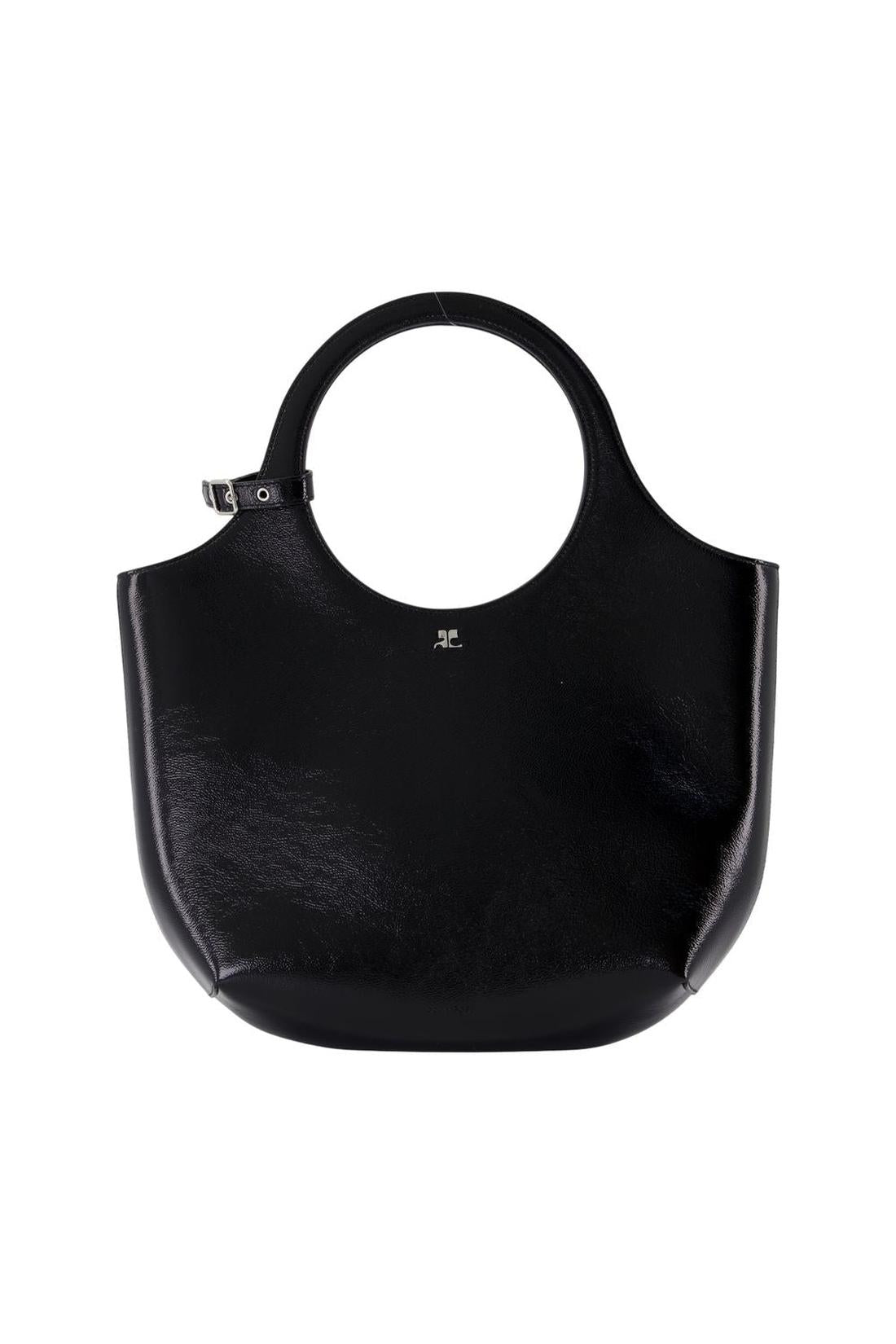 Courreges-Medium Holy Handtasche - Courreges - Leder - Schwarz-Taschen-Black-Deal-Outlet-by-ARCHIVIST