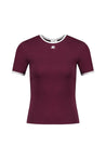 Courreges-Signature T-Shirt - Courreges - Baumwolle - Bordeaux-Shirts-Black-Deal-Outlet-by-ARCHIVIST