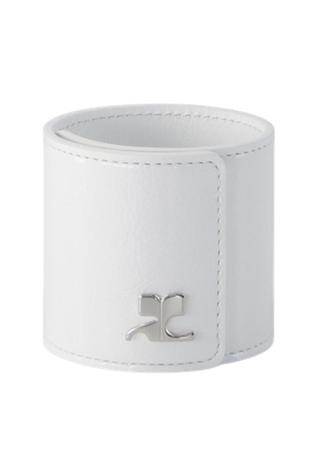 Slap Armband - Courreges - Leder - Weiß