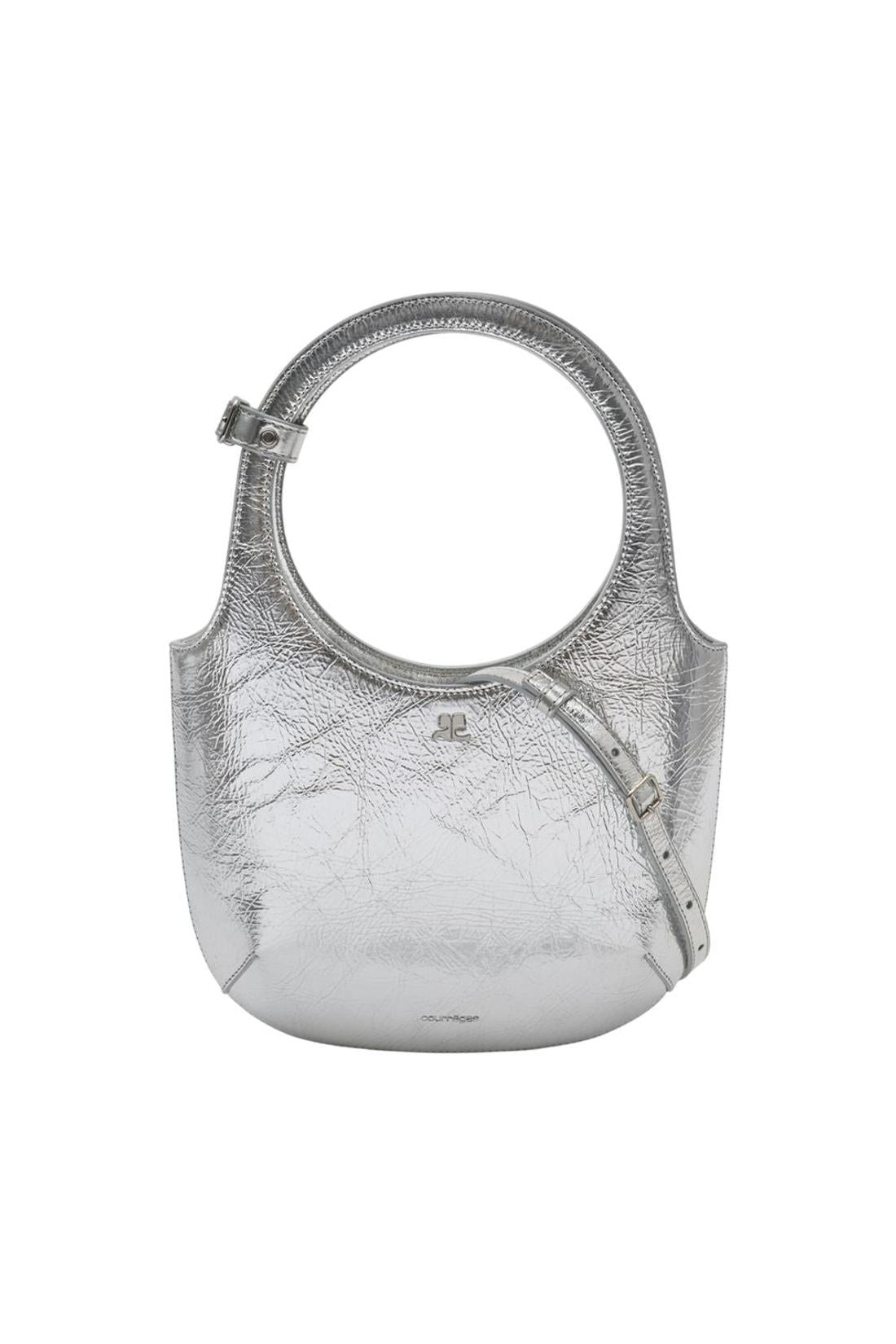 Courreges-Holy Handtasche - Courreges - Leder - Silber-Taschen-Black-Deal-Outlet-by-ARCHIVIST
