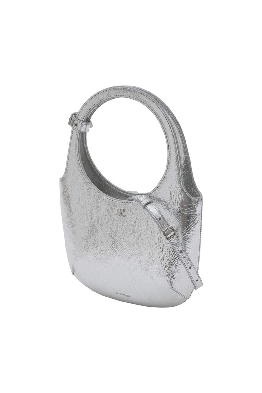 Courreges-Holy Handtasche - Courreges - Leder - Silber-Taschen-Black-Deal-Outlet-by-ARCHIVIST