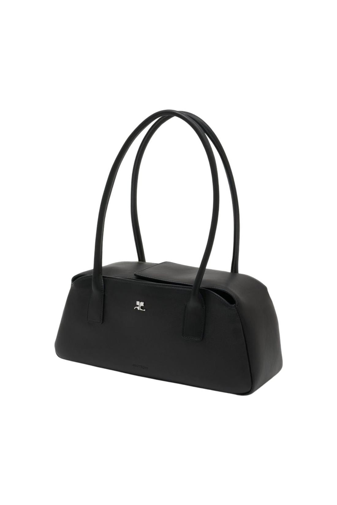 Schultertasche Strip - Courreges - Leder - Schwarz-Taschen-Courreges-ARCHIVIST