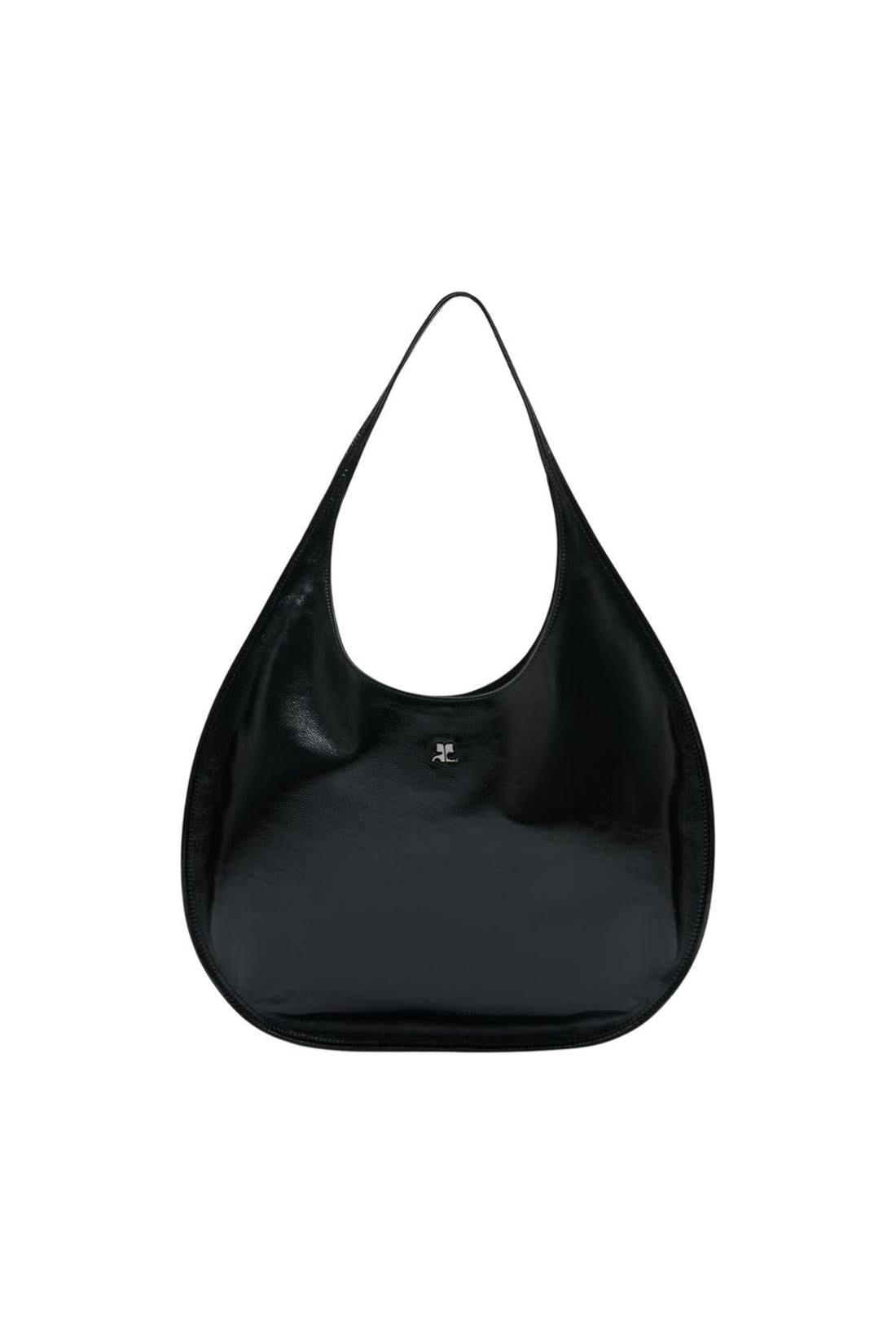 Holy Flat Schultertasche - Courreges - Leder - Schwarz