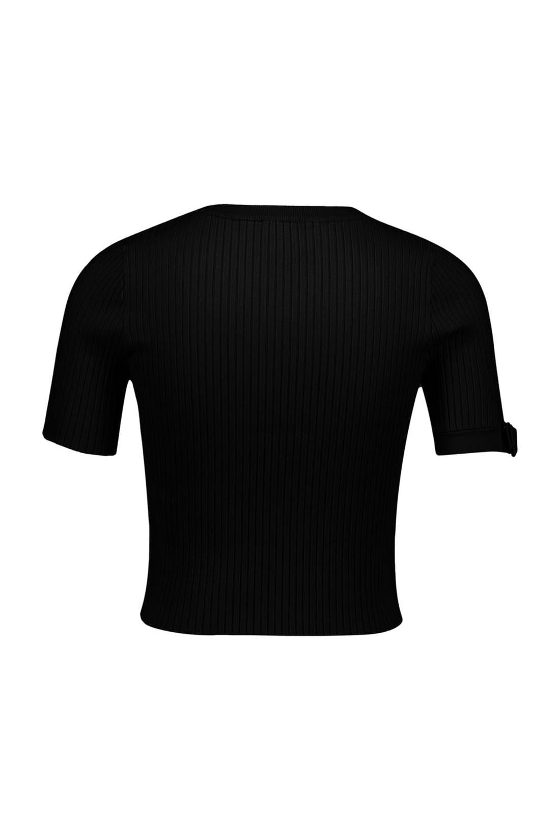 Buckle T-Shirt - Courreges - Viskose - Schwarz