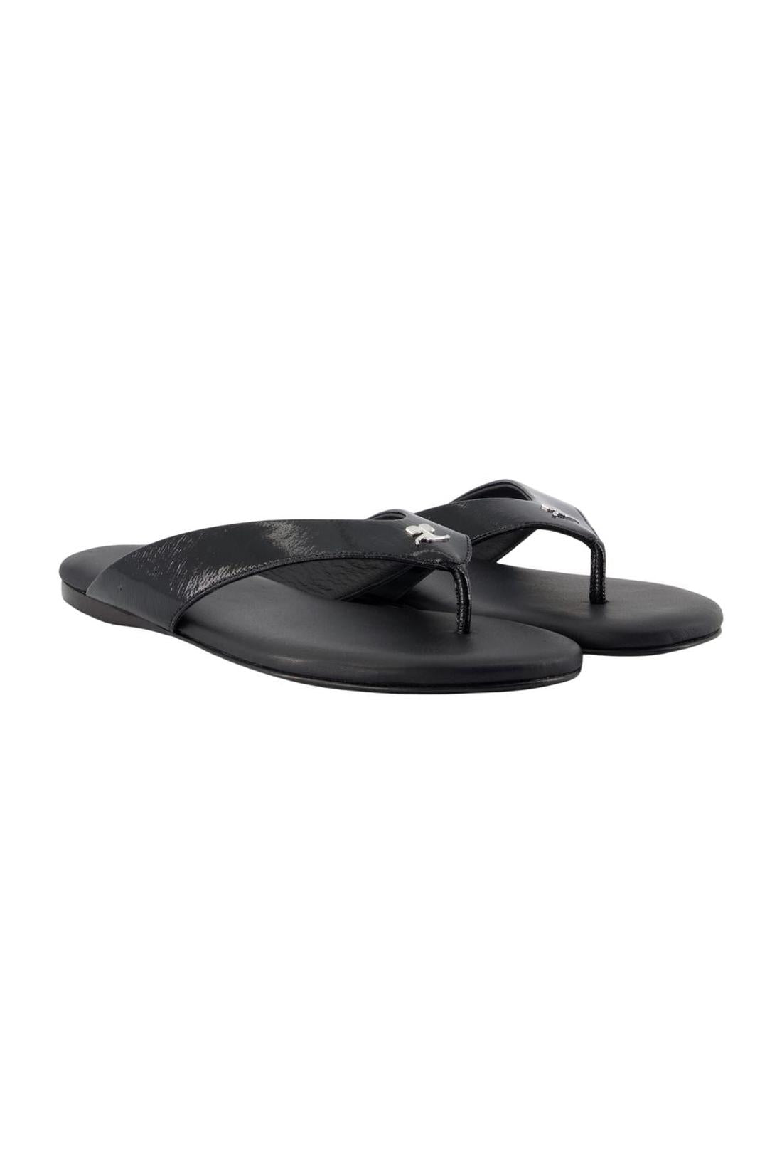 Vinyl-Sandalen - Courreges - Baumwolle - Schwarz