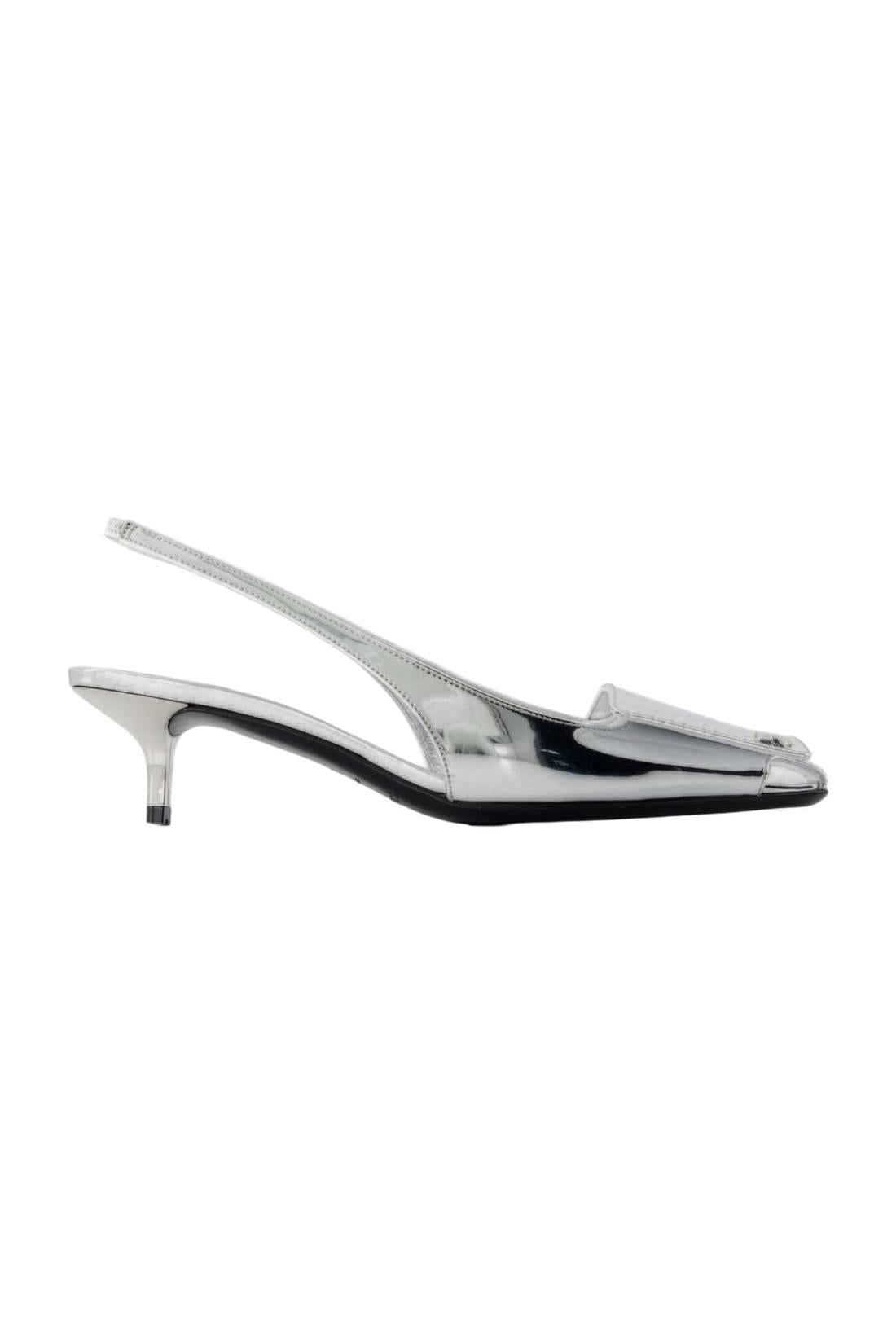 Fold Mirror Kitten Pumps - Courreges - Synthetik - Silber