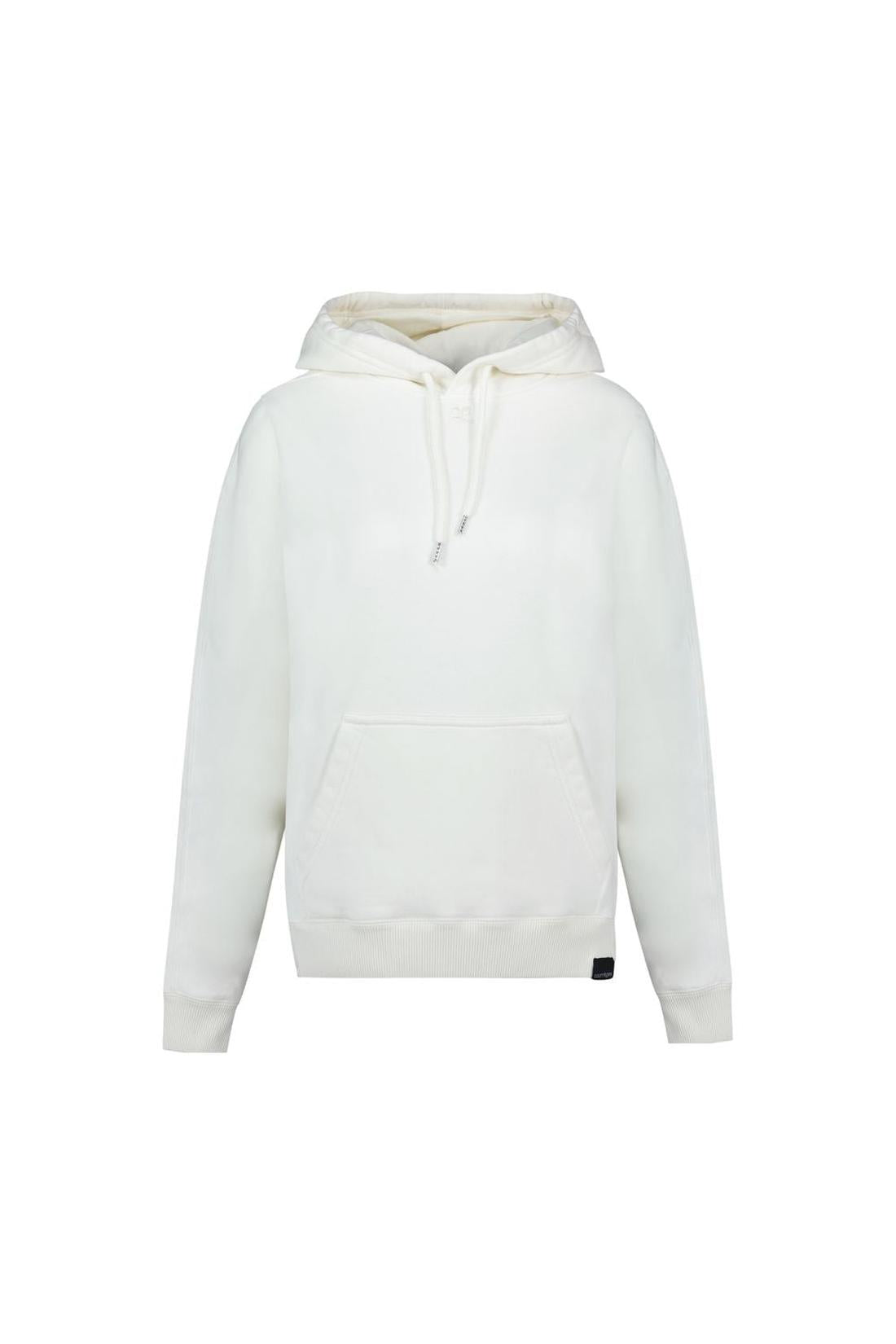 Oversized Hoodie T-Shirt - Courreges - Baumwolle - Weiß