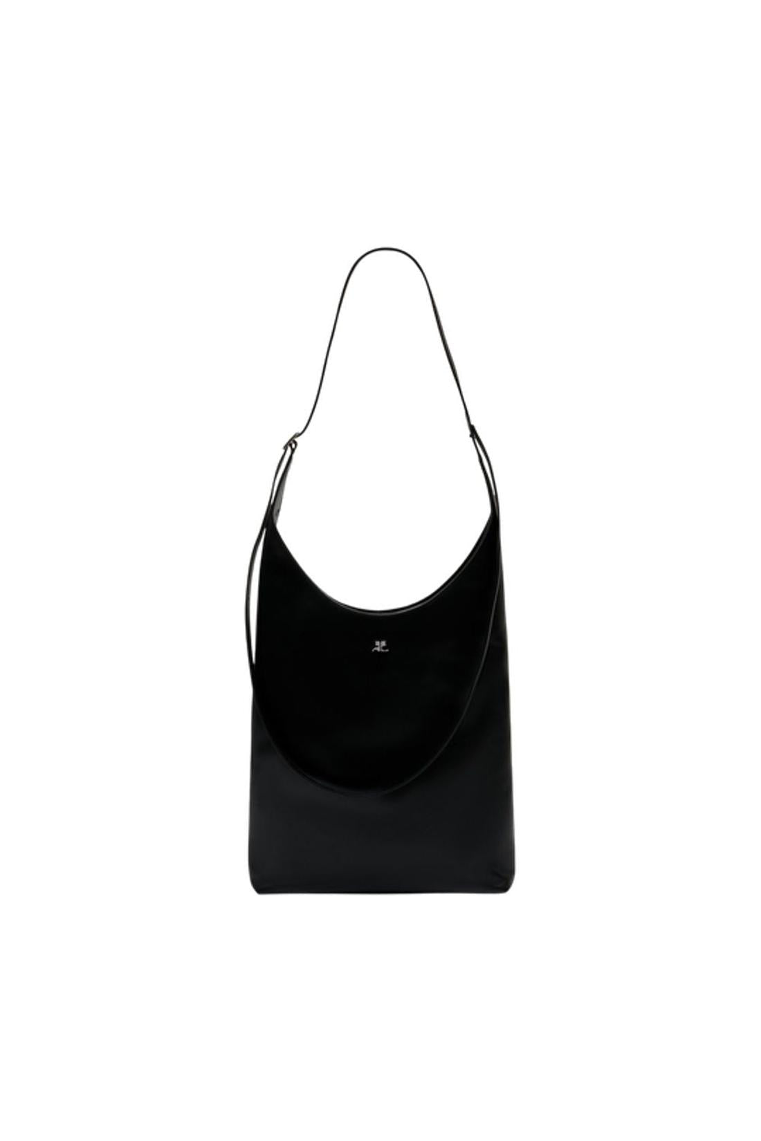 Large Melt Schultertasche - Courreges - Leder - Schwarz