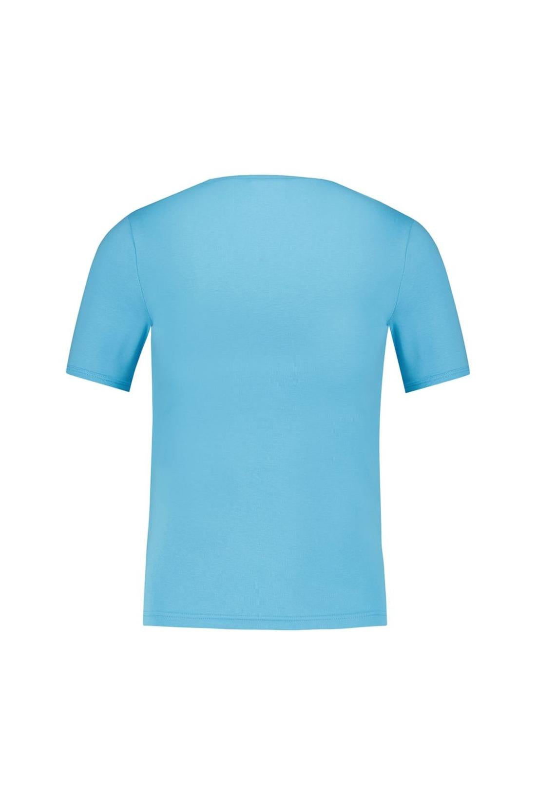 Signature Contrast T-Shirt - Courreges - Baumwolle - Blau