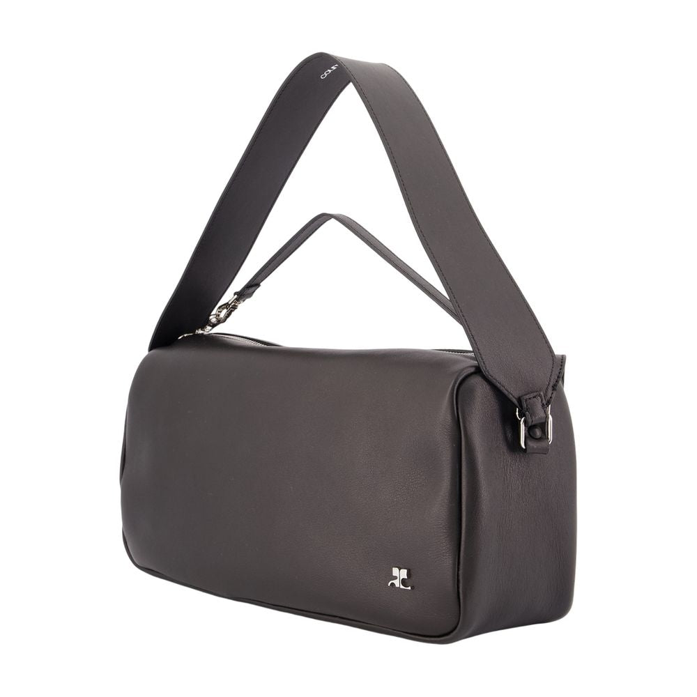 Three Sixty Schultertasche - Courreges - Leder - Schwarz