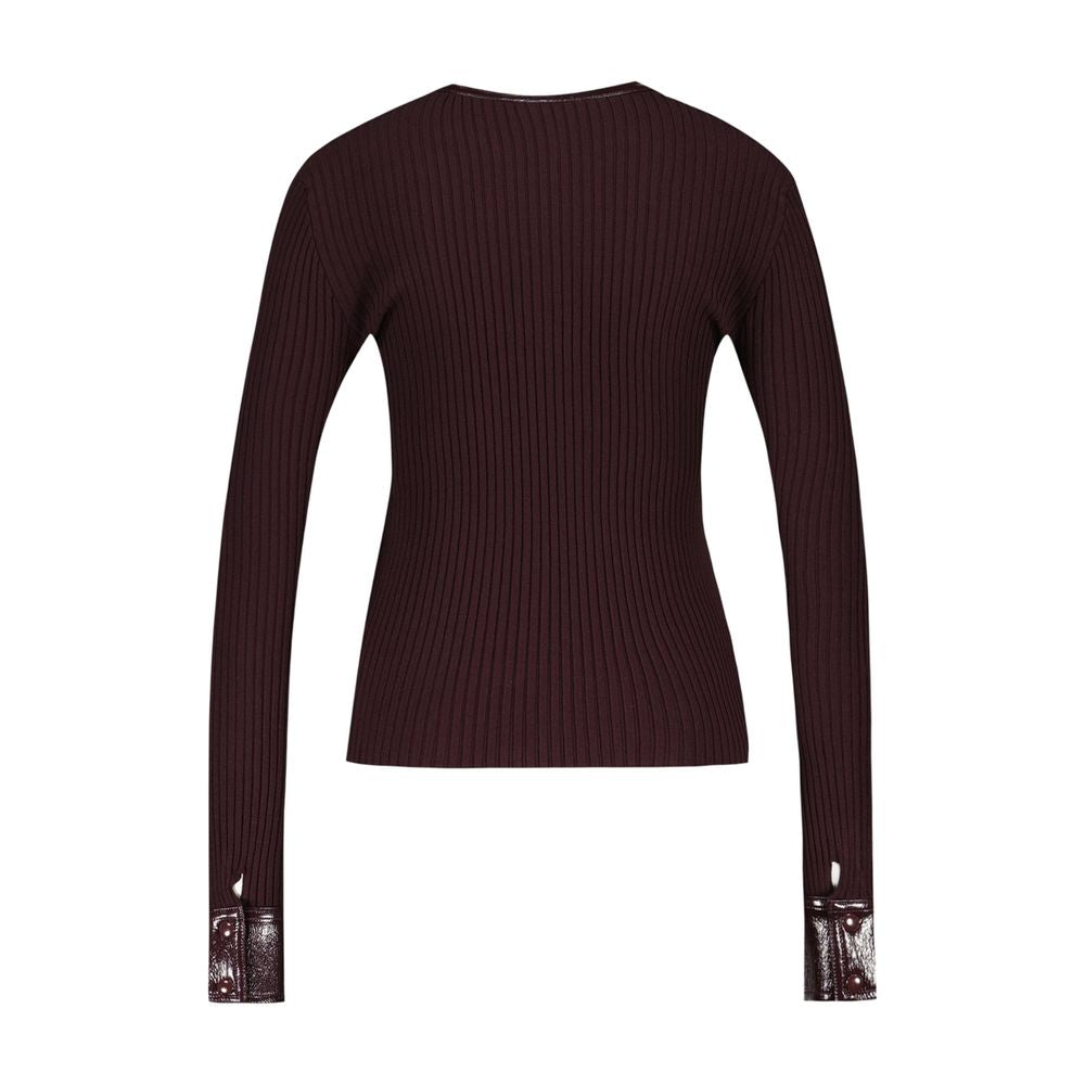 Contrasted Strickjacke - Courreges - Wolle - Bordeaux