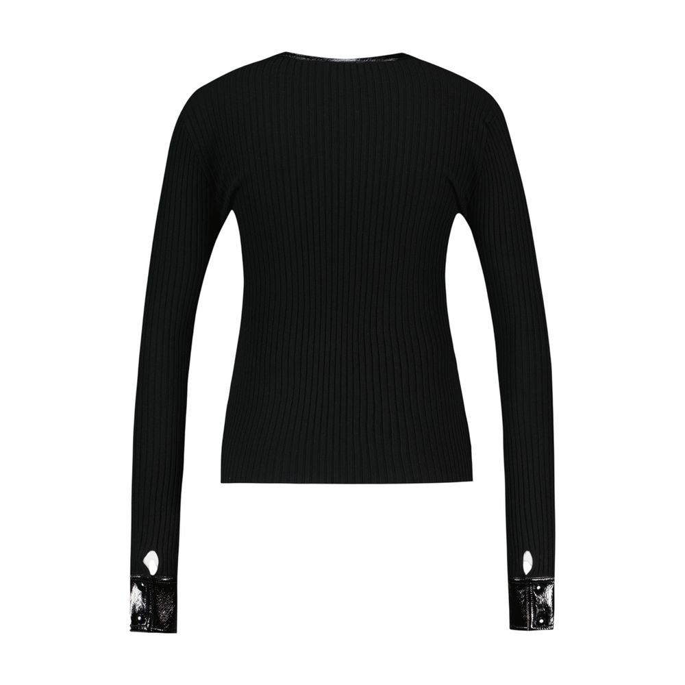 Contrasted Strickjacke - Courreges - Wolle - Schwarz