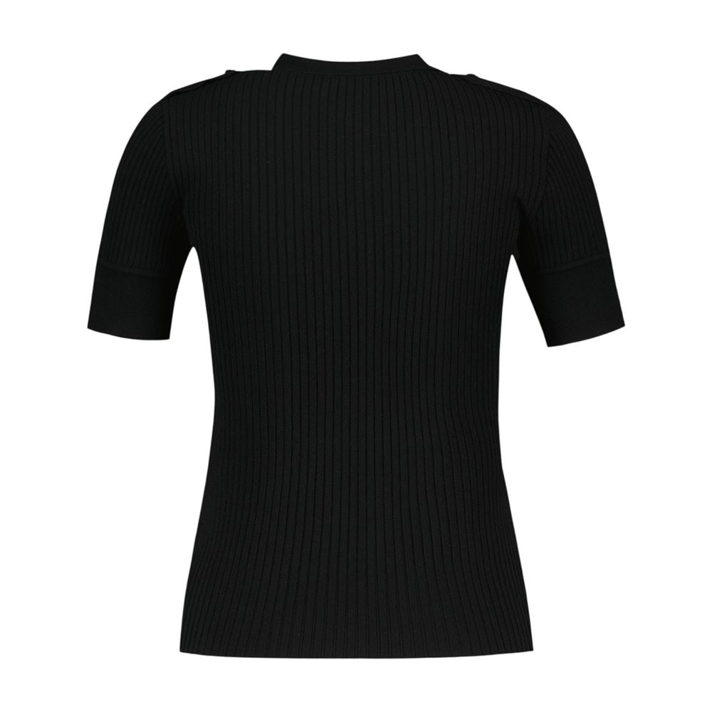 T-Shirt Ss - Courreges - Baumwolle - Schwarz