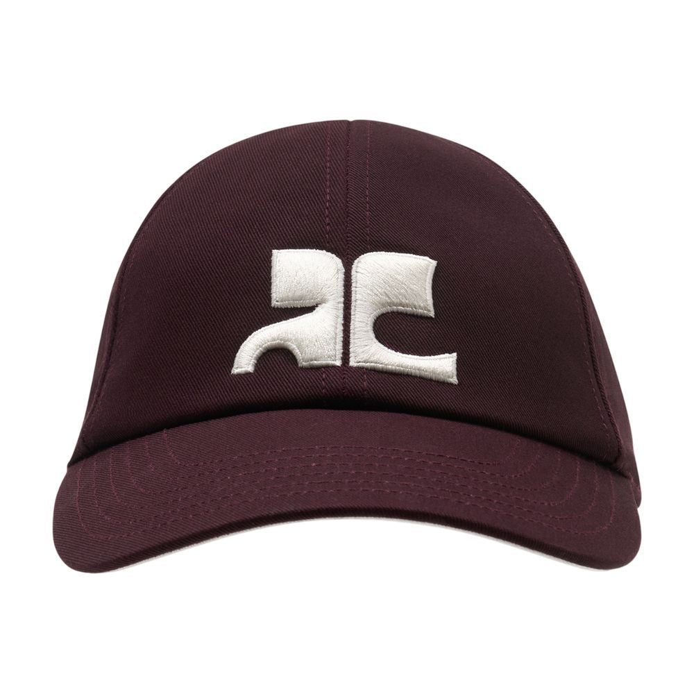Ac Logo Cap - Courreges - Baumwolle - Bordeaux