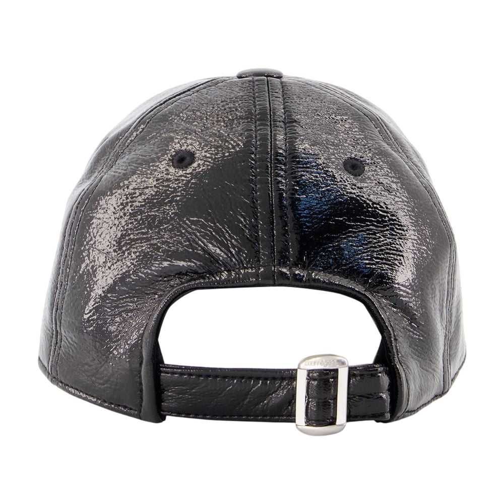 Ac Logo Cap - Courreges - Vinyl - Schwarz