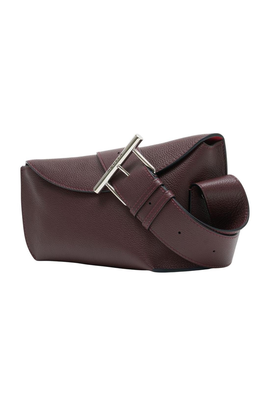 T-Bar Sling Schultertasche - Alexander McQueen - Leder - Bordeaux