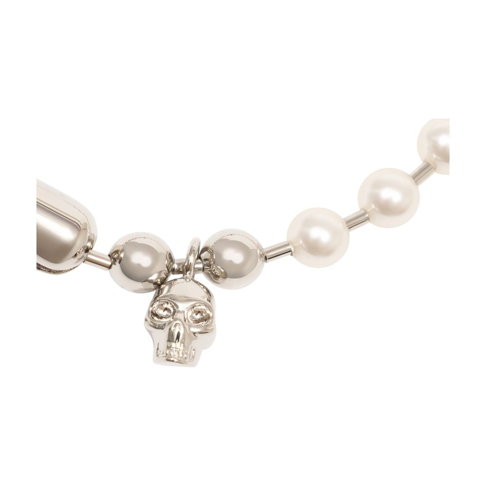 Armband „Skl & Pearl“ – Alexander McQueen – Metall – Silberfarben