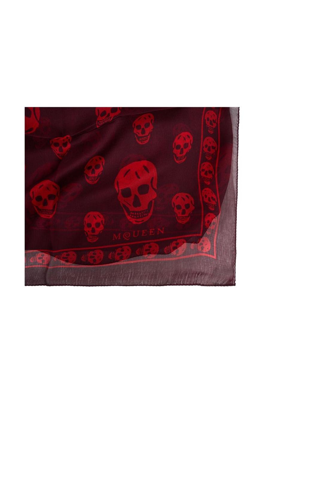 Schal Ca Skull - Alexander McQueen - Seide - Bordeaux